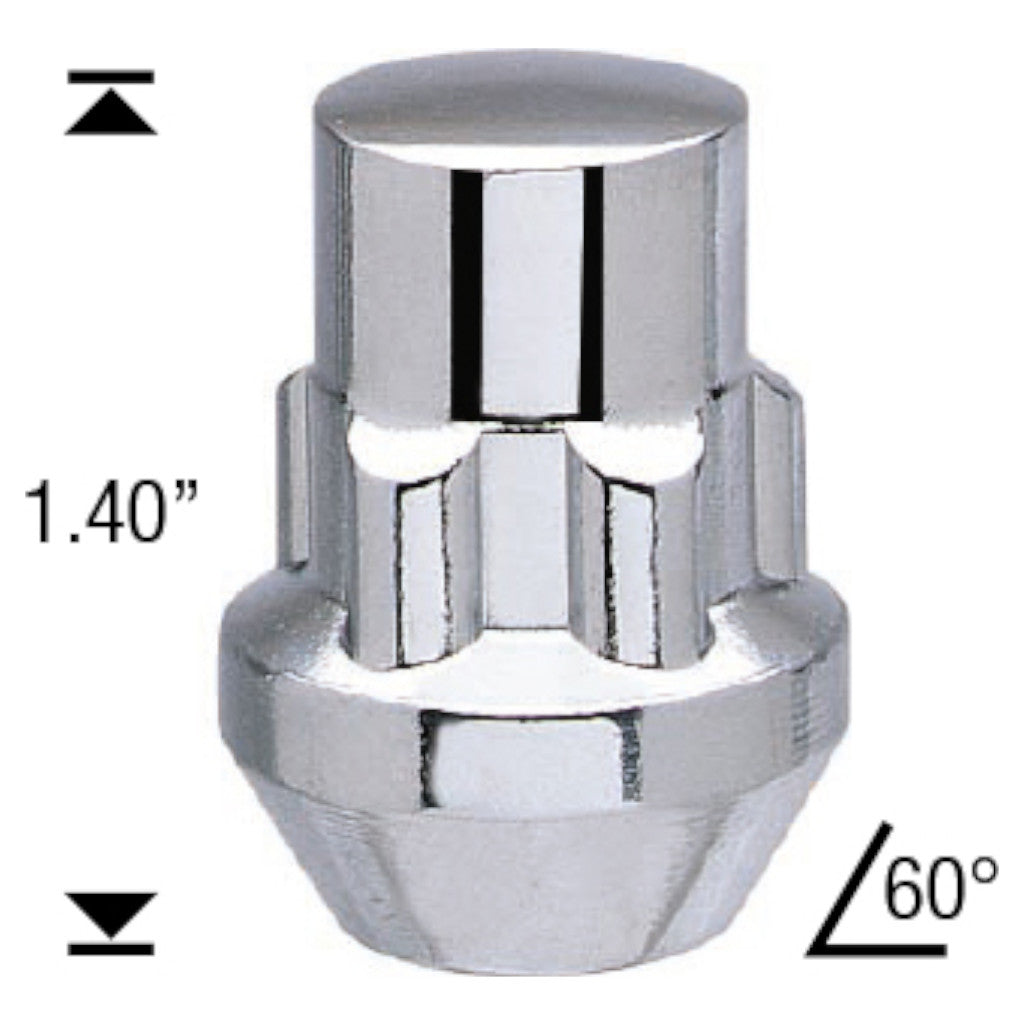 White Knight 40400S Chrome Acorn Socket Key Wheel Lock - Thread Size 1/2″ x 20