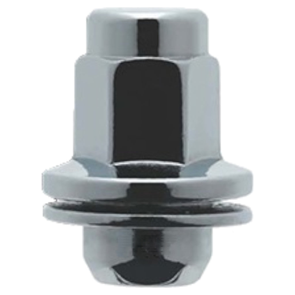 White Knight | Chrome Duplex Mag OEM Factory Lug Nut with Washer - Thread Size 14mm x 1.50 - Box of 20 (5309DL)