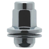 White Knight | Chrome Duplex Mag OEM Factory Lug Nut with Washer - Thread Size 14mm x 1.50 - Box of 20 (5309DL)