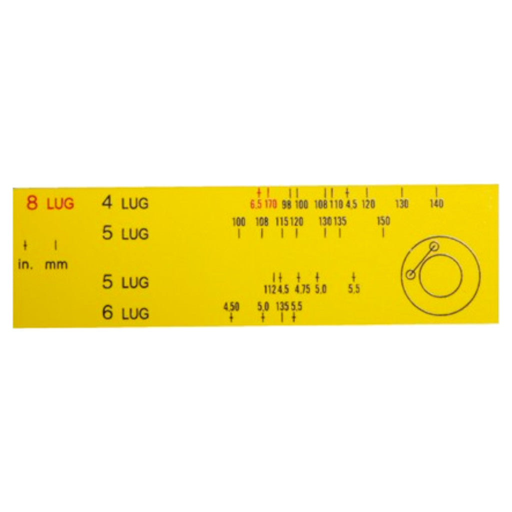 White Knight TG6002 Bolt Pattern Gauge Checker | Tire Supply Network white-knight-tg6002-bolt-pattern-gauge-checker-tire-supply-network