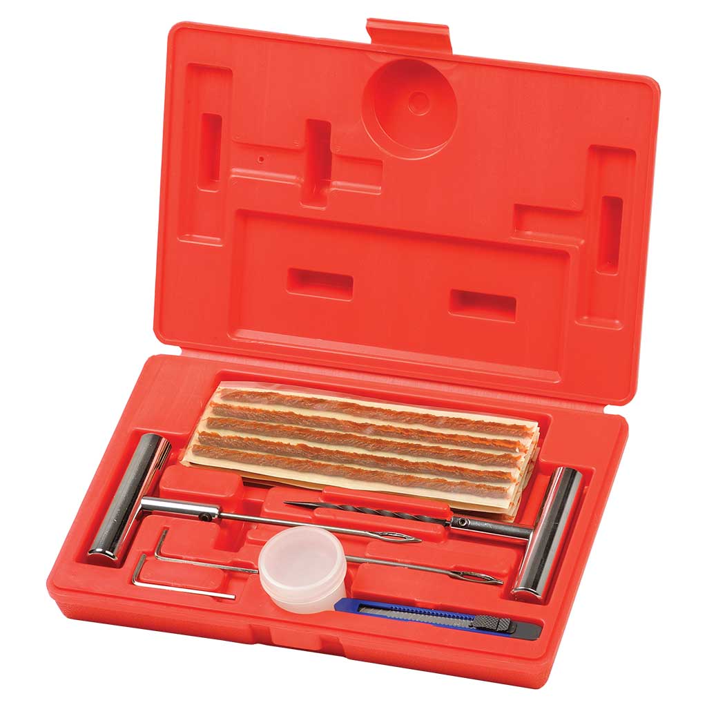 Xtra Seal 12-358 Truck Tire Puncture Repair String Kit with 8″ Inserts &amp; Chrome T-Handle Tools