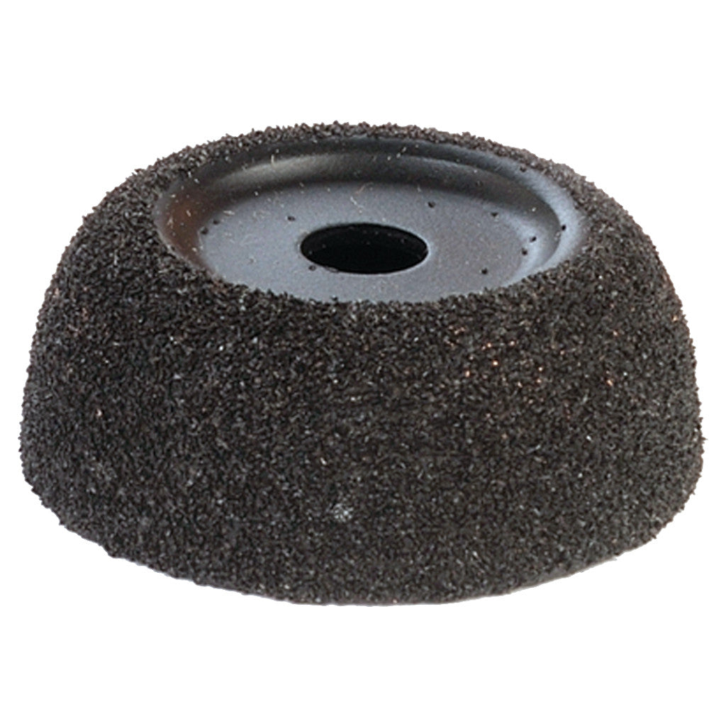 Xtra Seal 14-360 Black 2″ Buffing Wheel Cup Rasp - 60 Grit, 3/8″ Arbor Hole